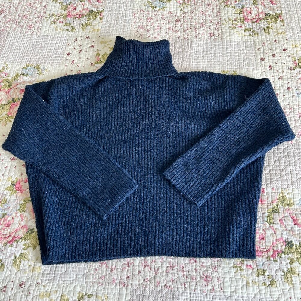 Dark Blue H&M Turtle Neck Sweater